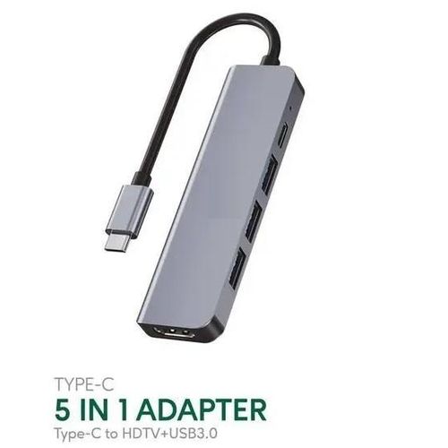 Adaptateur 5in1 USB Type C vers HDMI +3 ports USB 3.0 +USB C a Haute Vitesse thumbnail 3