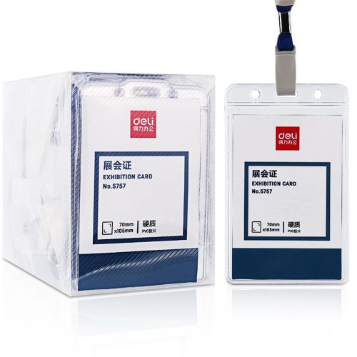 Deli 20 Badge 5757 Porte cartes avec lanière 70mm x 105mm thumbnail 2