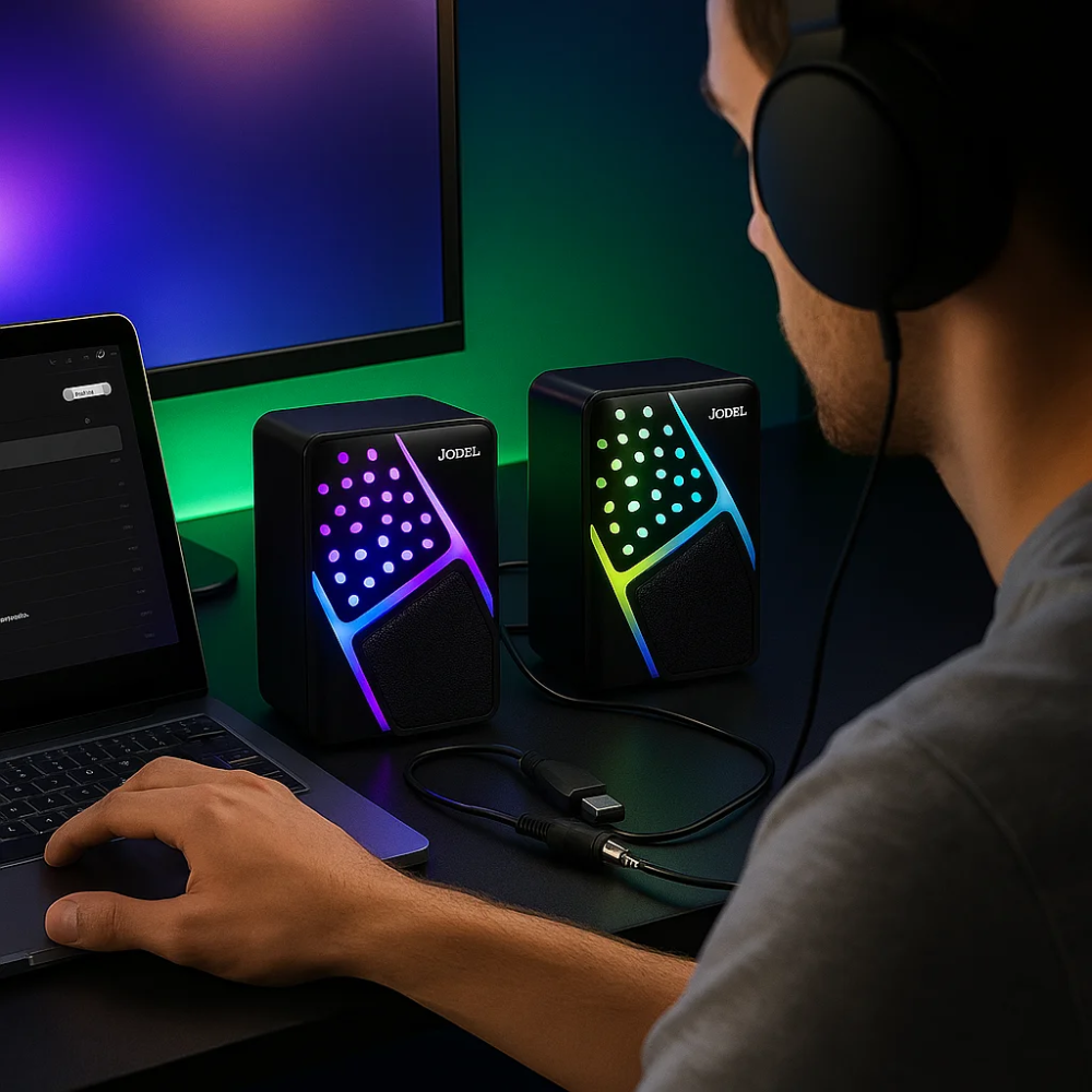 Enceintes Multimédias avec Éclairage RGB