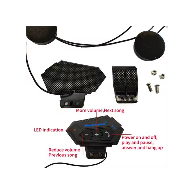 Casque Bluetooth Moto BT12 – Étanche, Micro Intégré, Contrôle Musique+SUPPORT MOTO thumbnail 3