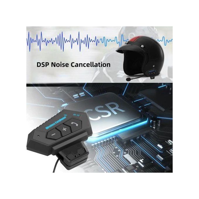 Casque Bluetooth Moto BT12 – Étanche, Micro Intégré, Contrôle Musique+SUPPORT MOTO thumbnail 8