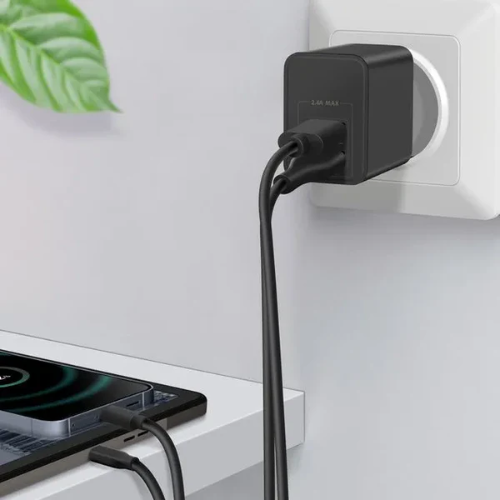Chargeur Secteur 2x USB + Câble USB vers iphone 