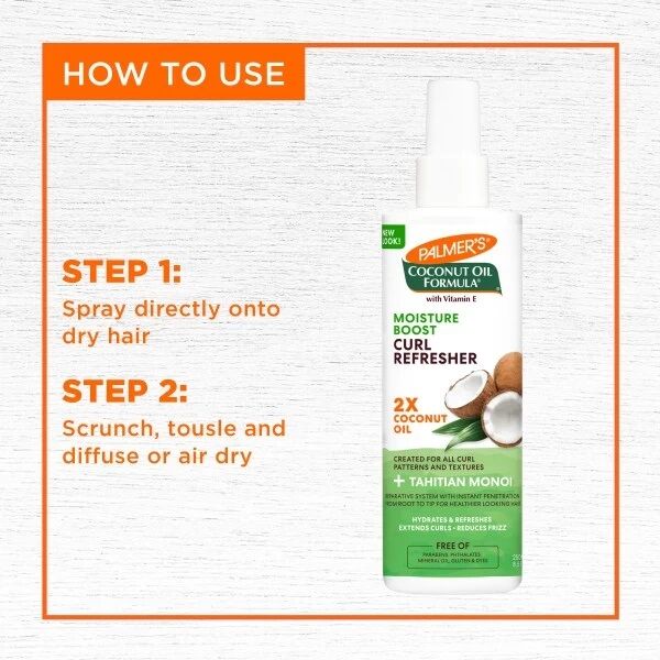 Rafraîchisseur de Boucles, Huile Noix de Coco & Vitamine E - 250ml thumbnail 3