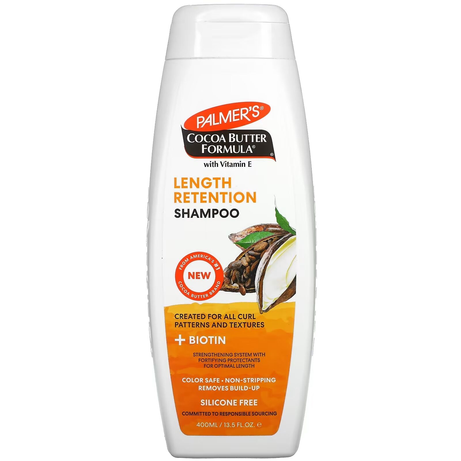 Shampoing avec Biotine, Renforce Cheveux Rétention de Longueur - 400ml