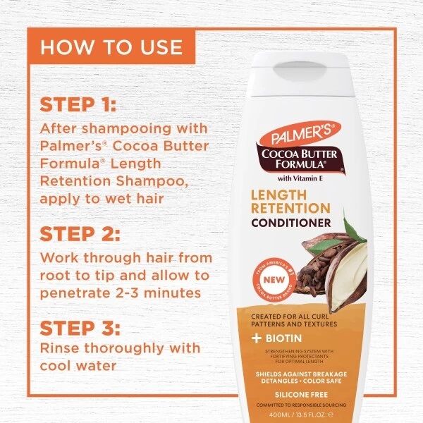 Conditionneur avec Biotine, Renforce en profondeur hydrate et démêle - 400ml thumbnail 3