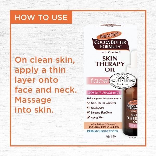 Huile pour le visage de thérapie cutanée, Combine 10 huiles naturelles - 30ml