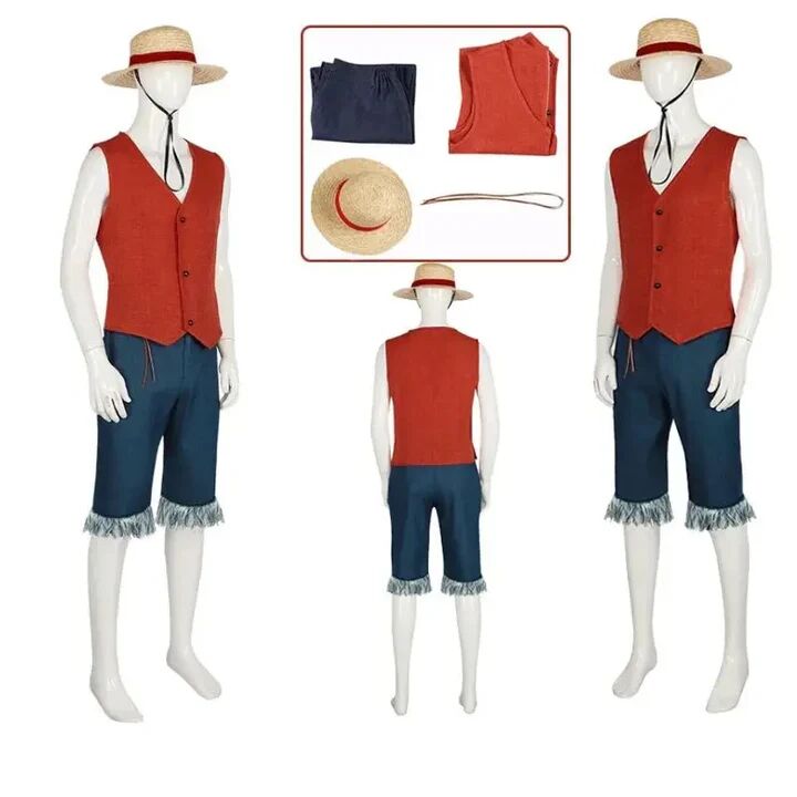 cosplay Inspiré de one Piece - modéle LUFFY -  costume complet 