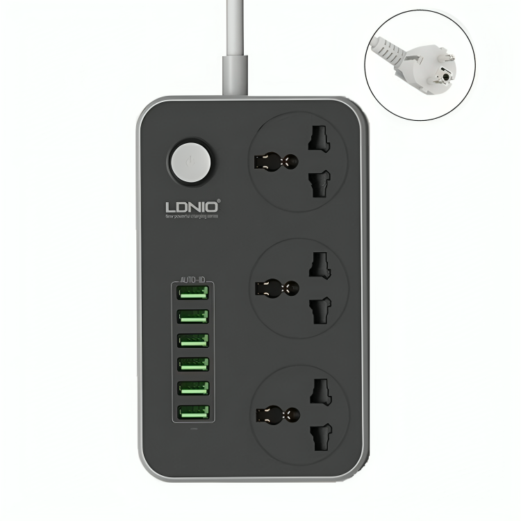 Multiprise - Bloc d’Alimentation 3 Prises + 6 Port Usb
