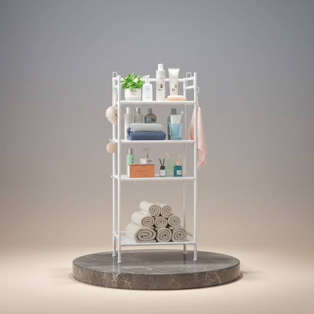 Rangement Salle De Bain Au-dessus Des Toilettes – 3 Niveaux Design Moderne - Couleure Aleatoire thumbnail 7