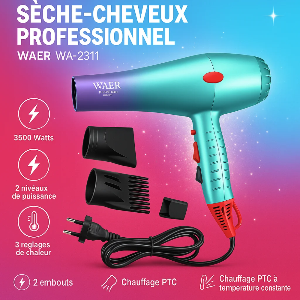 Sèche-cheveux Professionnel Wa-2311 thumbnail 3