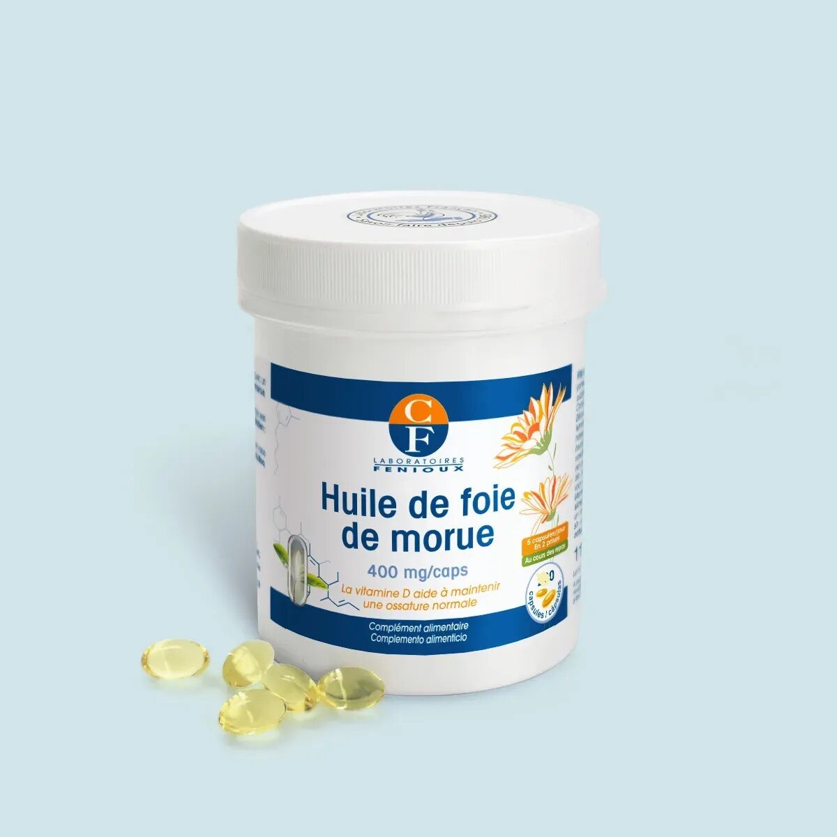 Huile de Foie de Morue 400mg - 50 Capsules