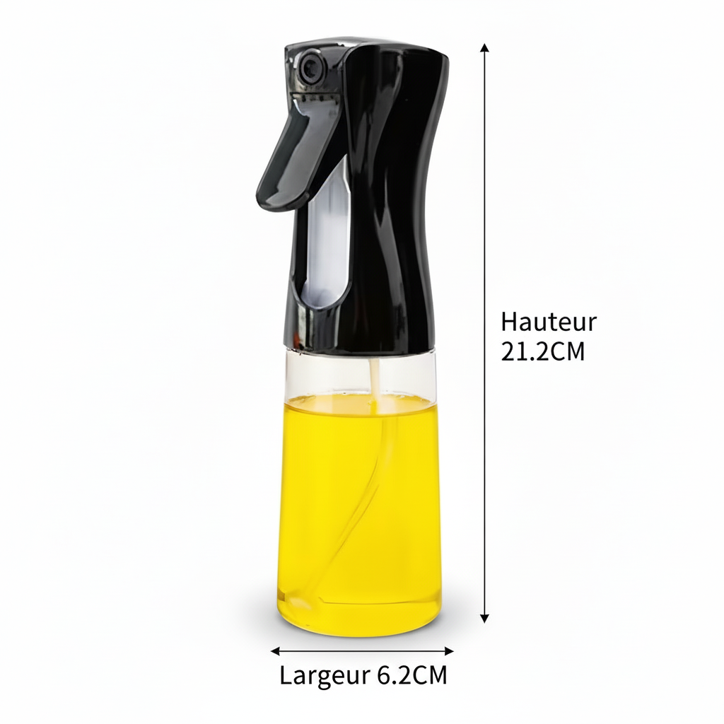 Pulvérisateur d’Huile – Jet Fin Haute Précision – Noir & Transparent thumbnail 1