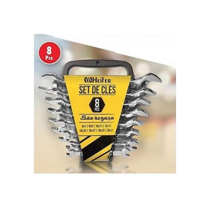 Set De 8 Clés Heifer Taille ( 6 à 22 ) Double Tète avec Rangement