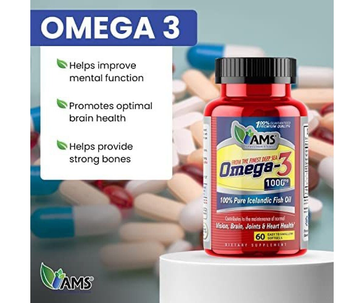 Omega 3 - 1000mg - Made in Usa - 60 Gélules thumbnail 2