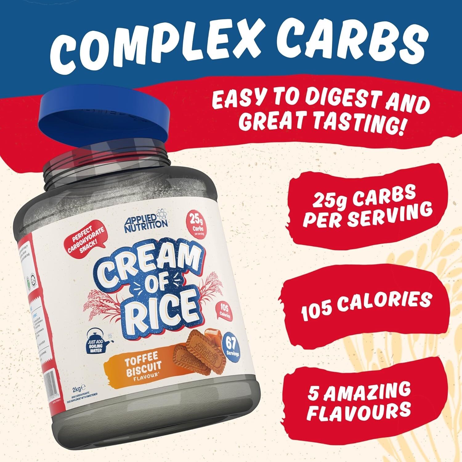 Cream Of Rice Toffee Biscuit - Petit-Déjeuner - 2000g