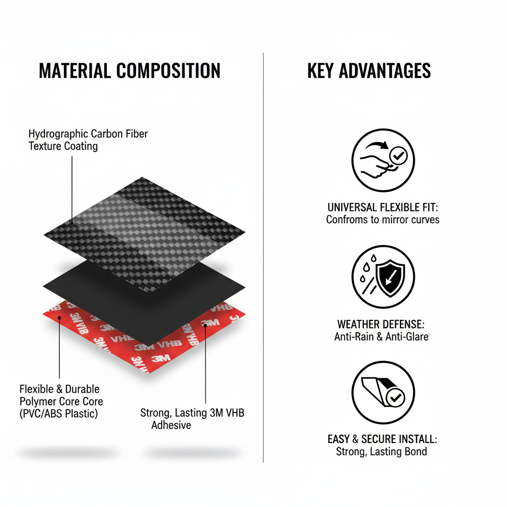 Paire de Visières Anti-Pluie pour Rétroviseurs thumbnail 6
