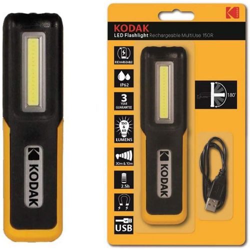 Lampe de Poche Torche LED Rechargeable Multi Usage 150R Longue Portée 10M