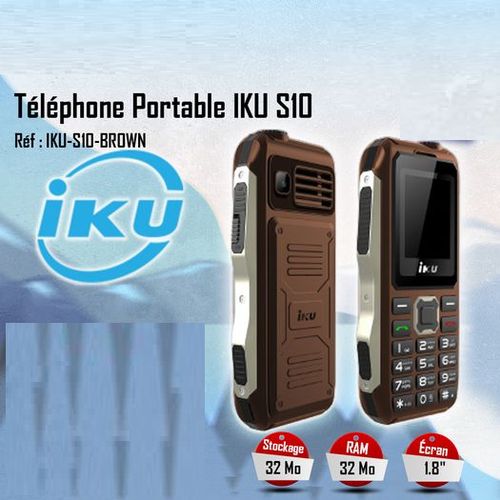 Téléphone Robuste 2in1+Power Bank 3000mAh-1.8"- Wereless Radio VGA -Lampe-Brown thumbnail 2