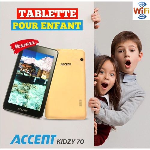 Tablette android enfants Kidzy70 7" pouce seulement wifi stockage 8GB ram 1GB+pochette+touch pen-Gold