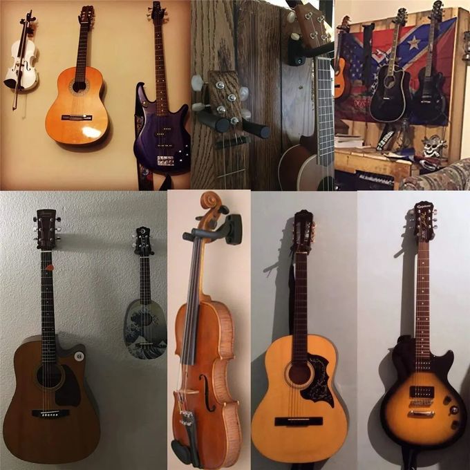 Support Mural Pour Toutes Les Guitares Taille Basse Mandoline Banjo Ukulélé thumbnail 8