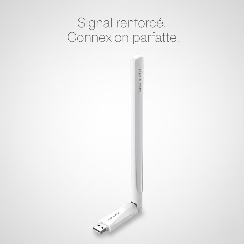 Adaptateur USB WiFi  AC650 – Double Bande 2,4 GHz / 5 GHz avec Antenne Haute Portée