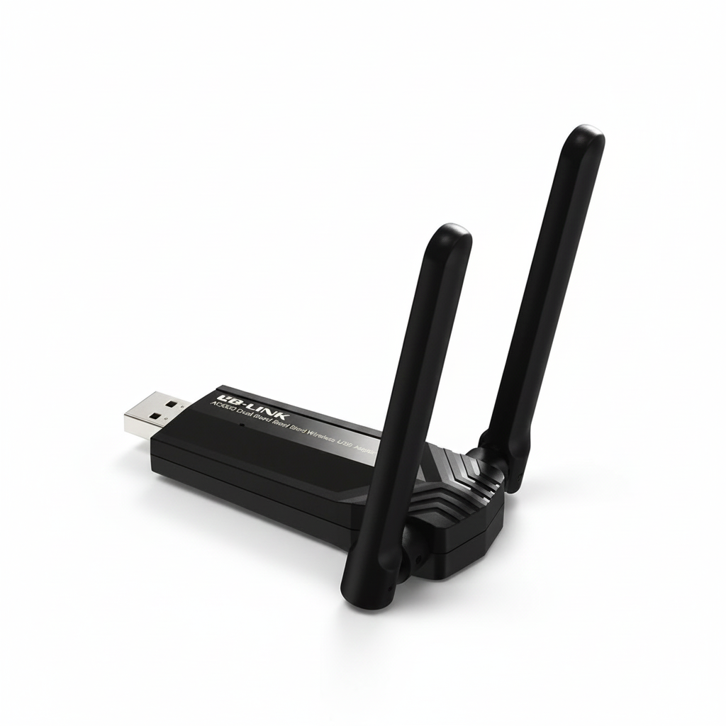 Adaptateur USB WiFi  AC1300 Double Bande – Haute Performance avec Antennes à Gain Élevé