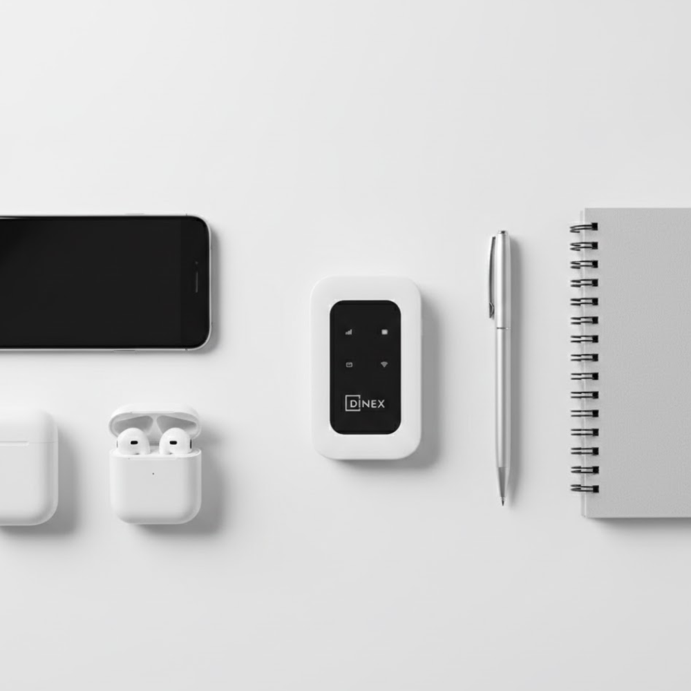 Routeur Wi-Fi Portable Dinex GS27M – 4G LTE, Batterie 3000mAh 10 Appareils, Type-C Fast Charging, Couleur Blanc thumbnail 6