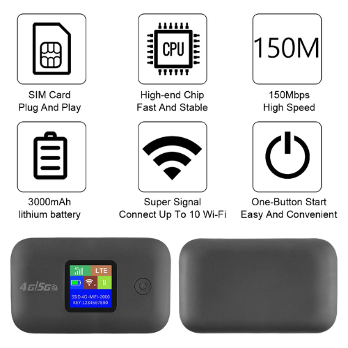Mobile WiFi IWF-02 4G/5G – 12h Autonomie NOIR thumbnail 3