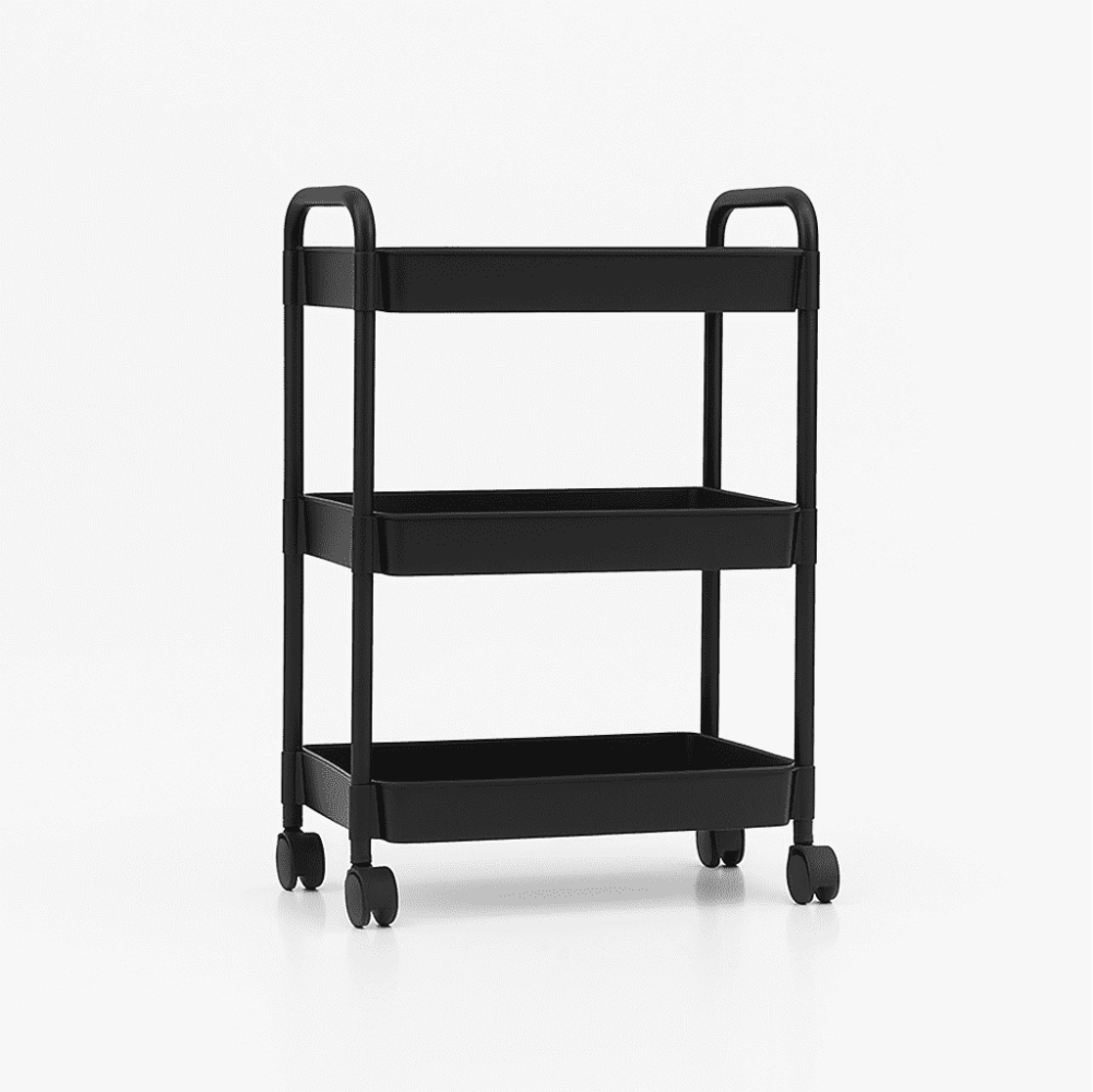 Trolley de Rangement Multi-Usages Noir