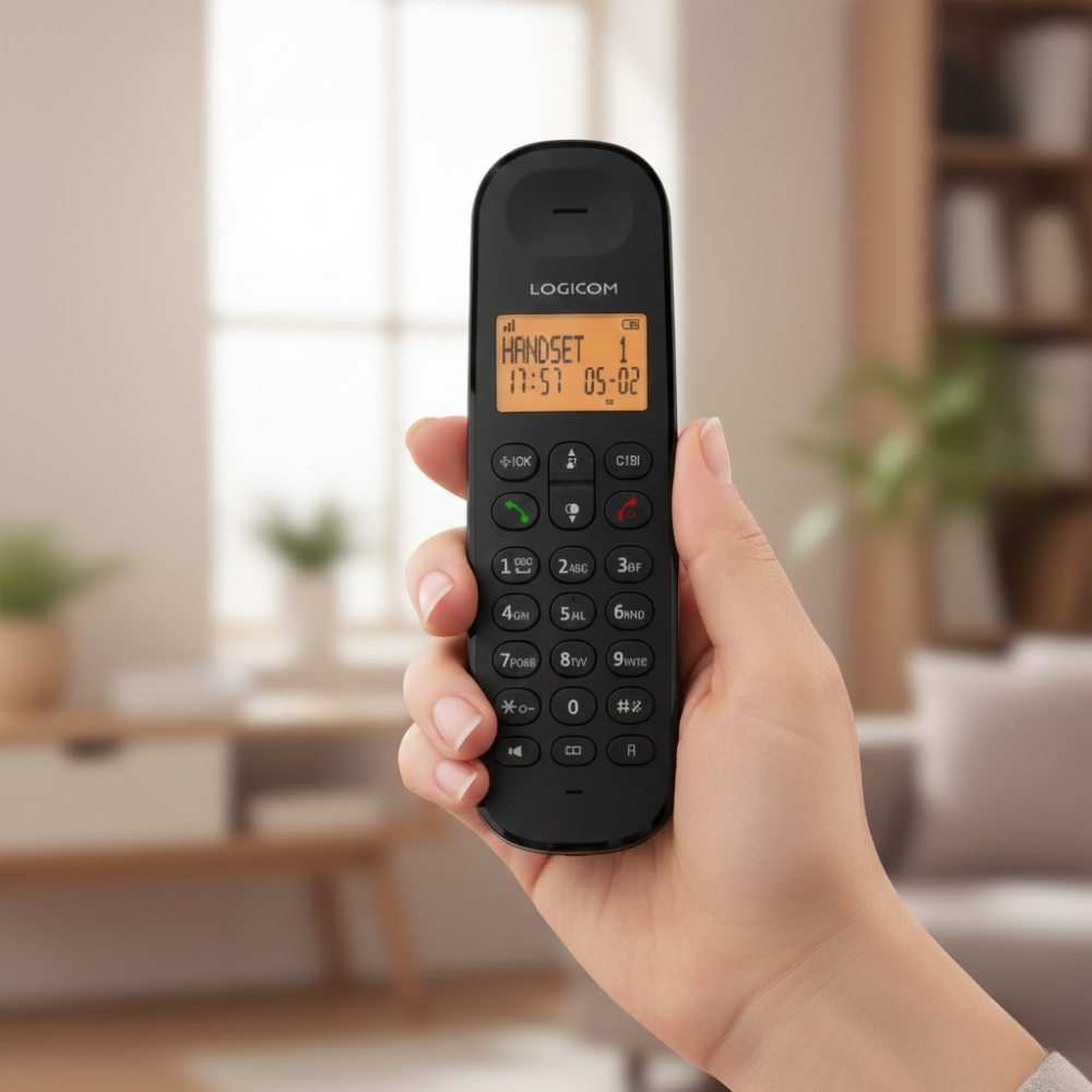 Iloa 250 – Téléphone Sans Fil Dect Duo Noir avec Mains Libres