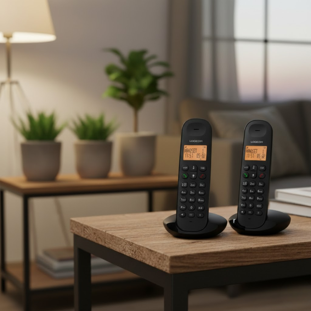 Iloa 250 – Téléphone Sans Fil Dect Duo Noir avec Mains Libres thumbnail 4