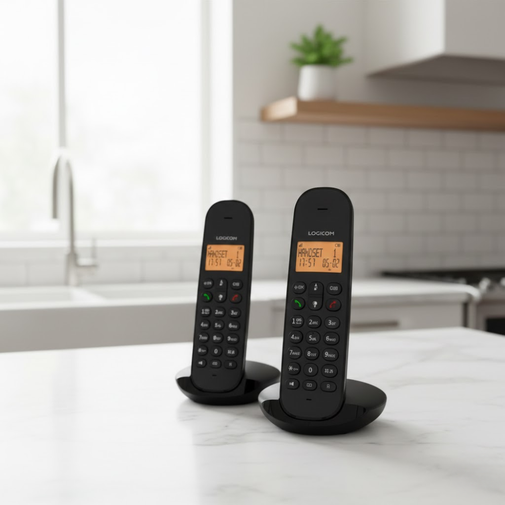 Iloa 250 – Téléphone Sans Fil Dect Duo Noir avec Mains Libres thumbnail 5