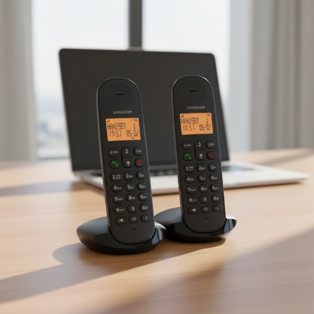 Iloa 250 – Téléphone Sans Fil Dect Duo Noir avec Mains Libres thumbnail 6