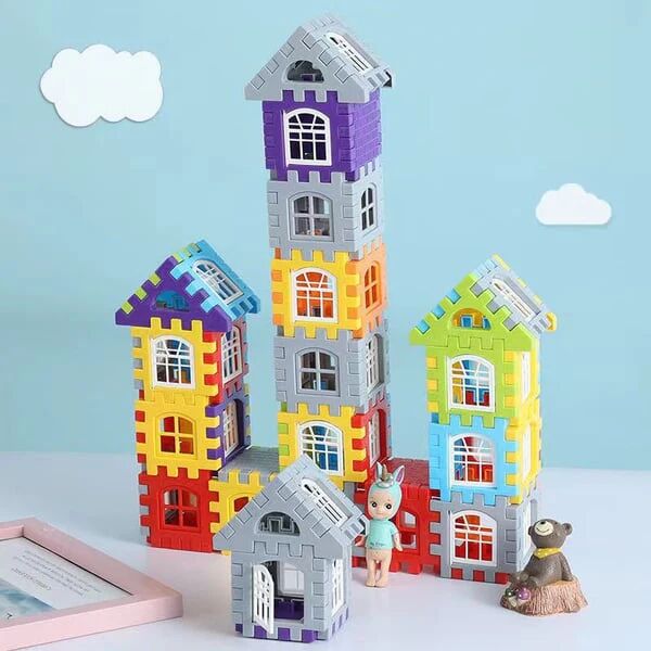  Blocs de construction à emboîtement gaufré 140pcs 