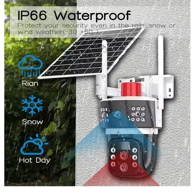 Triple caméra 4g solaire avec ZOOM X10 6K 12MP thumbnail 4