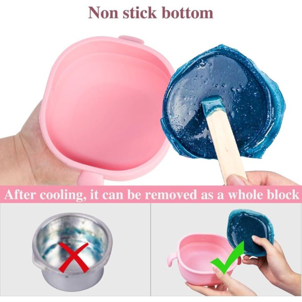 Chauffe-Cire Pliable en Silicone - Rose thumbnail 2