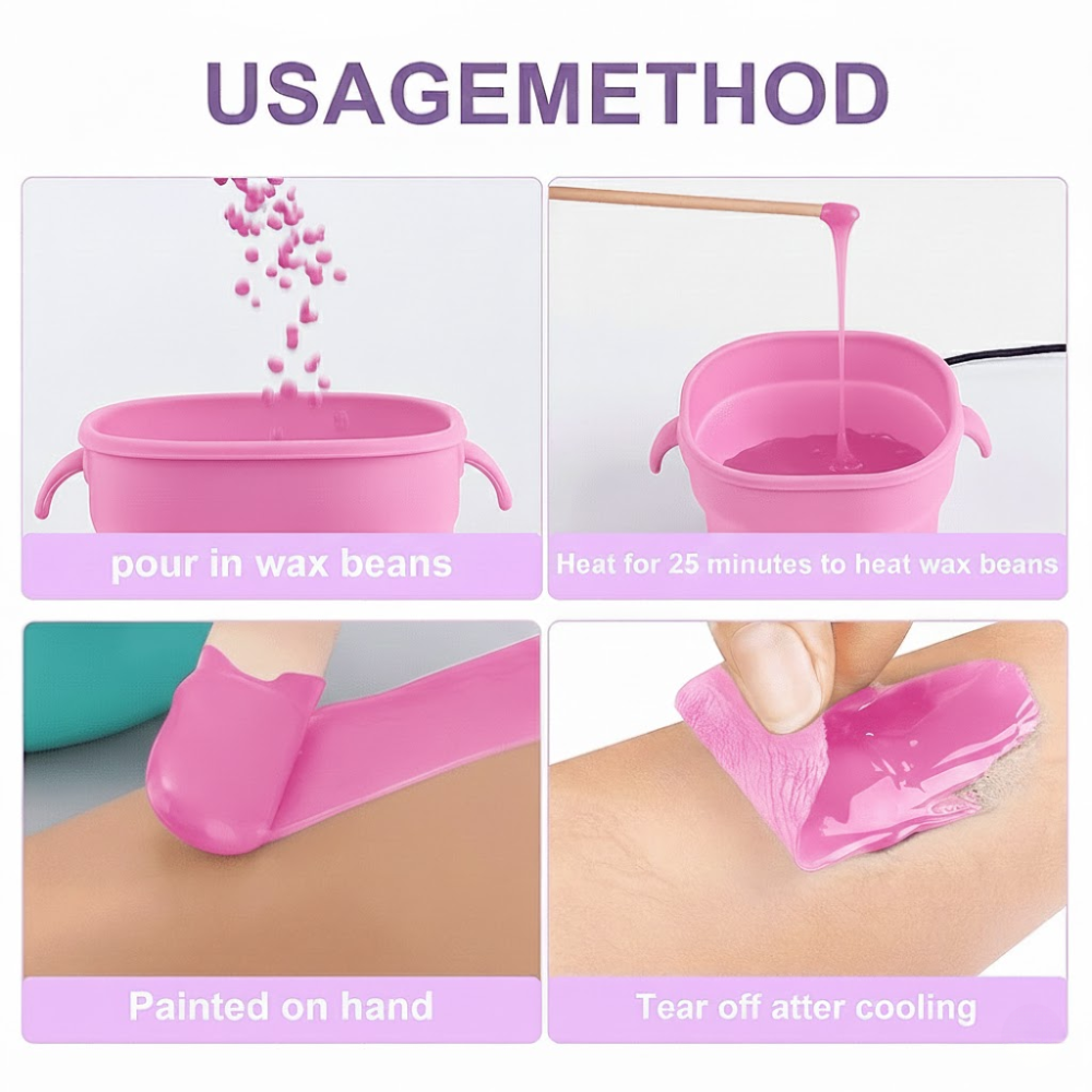 Chauffe-Cire Pliable en Silicone - Rose thumbnail 7