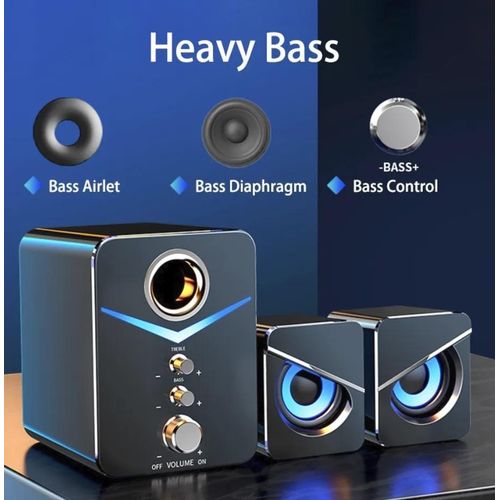 U-3100 Mini enceinte surround avec basses profondes stéréo multimédia portable pour ordinateur thumbnail 3