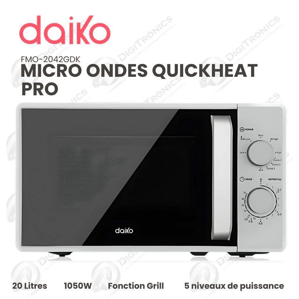 Micro-ondes Grill 20L - 1050W - 5 Niveaux