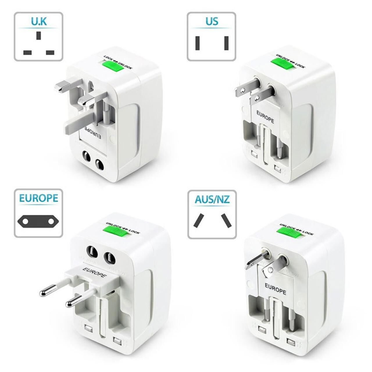Adaptateur de chargeur de voyage universel dans le monde entier thumbnail 2