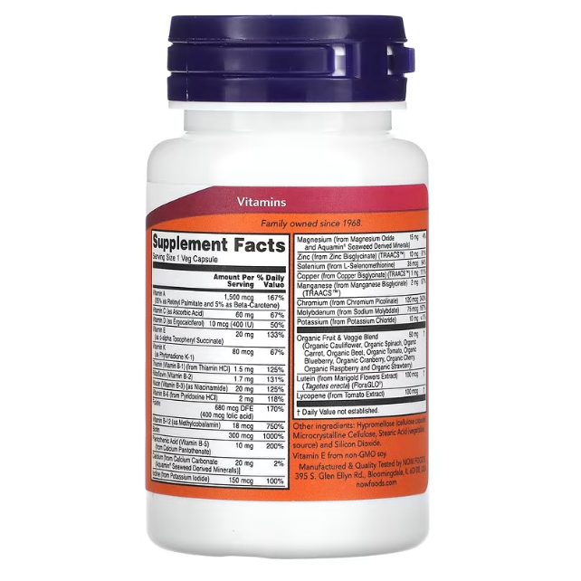 Daily Vits Vitamines et Minéraux Végétariennes - 30 Cap