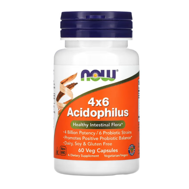 4x6 Acidophilus, 60 capsules végétariennes
