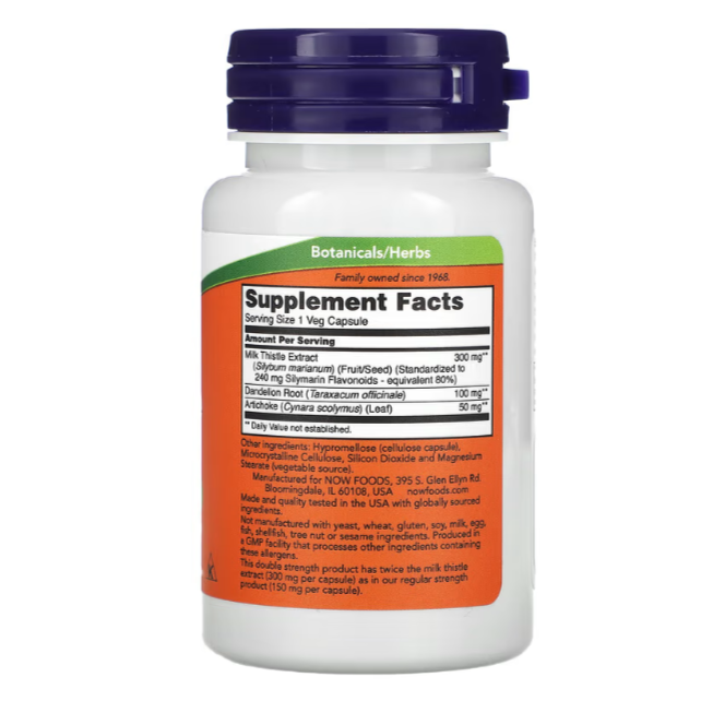 NOW Foods,  Milk Thistle  ( Chardon-Marie ), 300 mg, 50 capsules