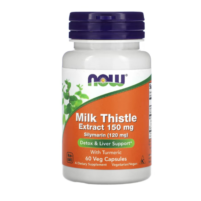 Milk Thistle 150 mg Extrait de chardon-Marie au curcuma, 60 capsules . thumbnail 1