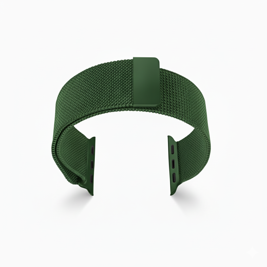Bracelet Milanais vert foncé Compatible Apple Watch 42/44/45/46/49 mm thumbnail 1