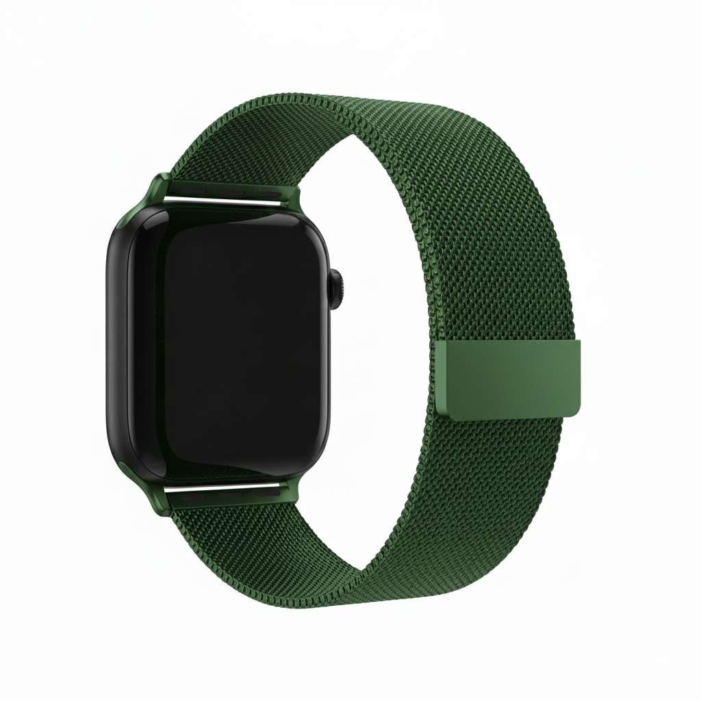 Bracelet Milanais vert foncé Compatible Apple Watch 42/44/45/46/49 mm thumbnail 6