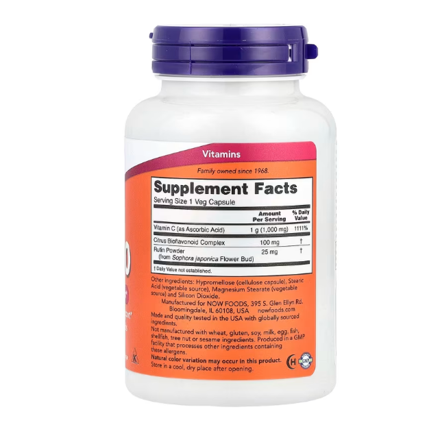 Vitamine C-1000, 100 Capsules Végétales thumbnail 2