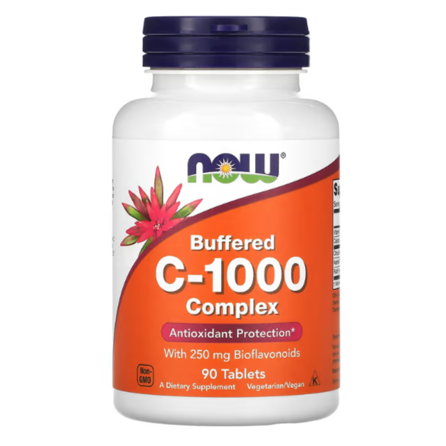 Vitamin C-1000 Complex with 250 mg of Bioflavonoids, Buffered, Antioxidant Protection  , 90 Comprimés