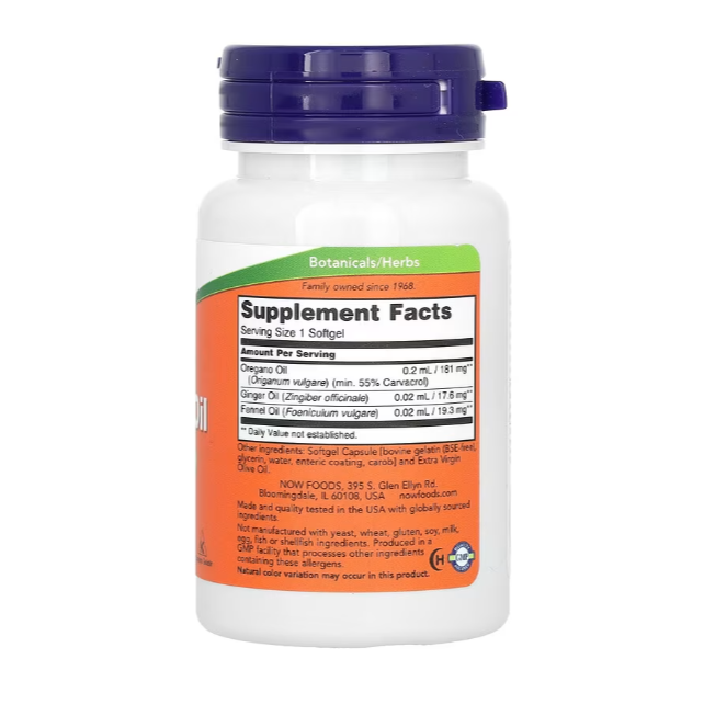 Oregano Oil (Huile d'Origan), 90 Capsules