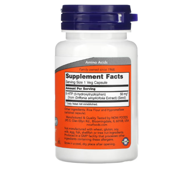 5-HTP, 50 mg, 30 Capsules